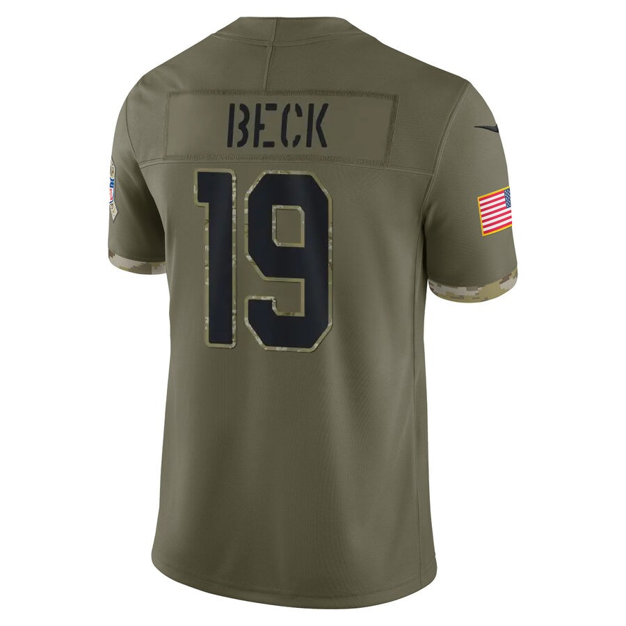 A.Cardinals #19 Carson Beck Player Olive Salute To Service Limited Home Game Ddoa Stitched Jerseys
