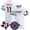 H.Astros #11 Cam Smith Player White City Connect Texas Patch Vapor Premier Limited Elite Home Ddoa Stitched Jerseys