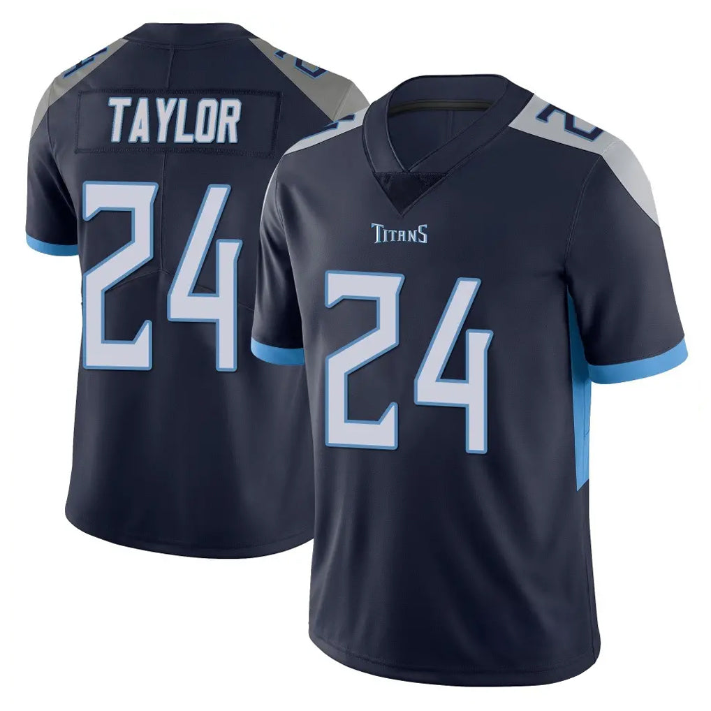 T.Titans #24 Alontae Taylor Player Navy Limited Vapor Untouchable Home Game Ddoa Stitched Jerseys