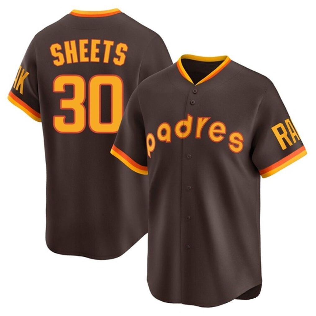 S.Diego Padres #30 Gavin Sheets Player Brown Home Cooperstown Collection Replica Game Ddoa Stitched Jerseys
