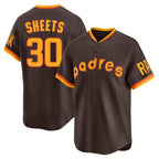 S.Diego Padres #30 Gavin Sheets Player Brown Home Cooperstown Collection Replica Game Ddoa Stitched Jerseys