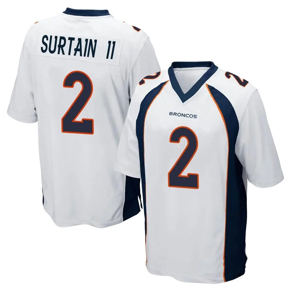 D.Broncos #2 Pat Surtain II Player White Game Ddoa Stitched Jerseys