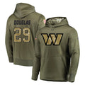 W.Commanders #29 Rasul Douglas Player Olive Salute to Service Pullover Hoodie Limited Home Game Ddoa Stitched Jerseys
