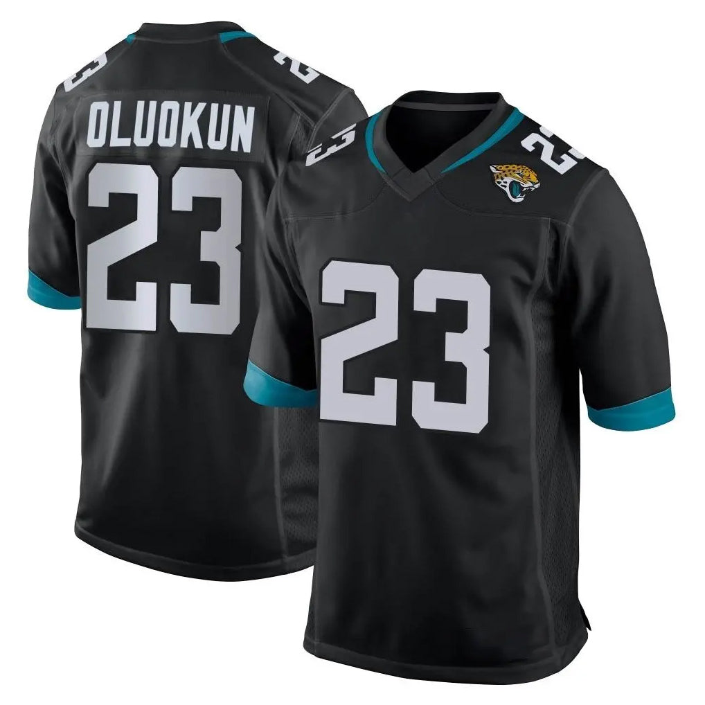 J.Jaguars #23 Foyesade Oluokun Player Black Home Game Ddoa Stitched Jerseys
