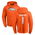D.Broncos #1 Evan Engram Player Orange Pullover Hoodie Limited Ddoa Stitched Jerseys