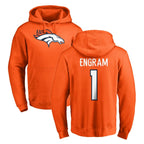 D.Broncos #1 Evan Engram Player Orange Pullover Hoodie Limited Ddoa Stitched Jerseys