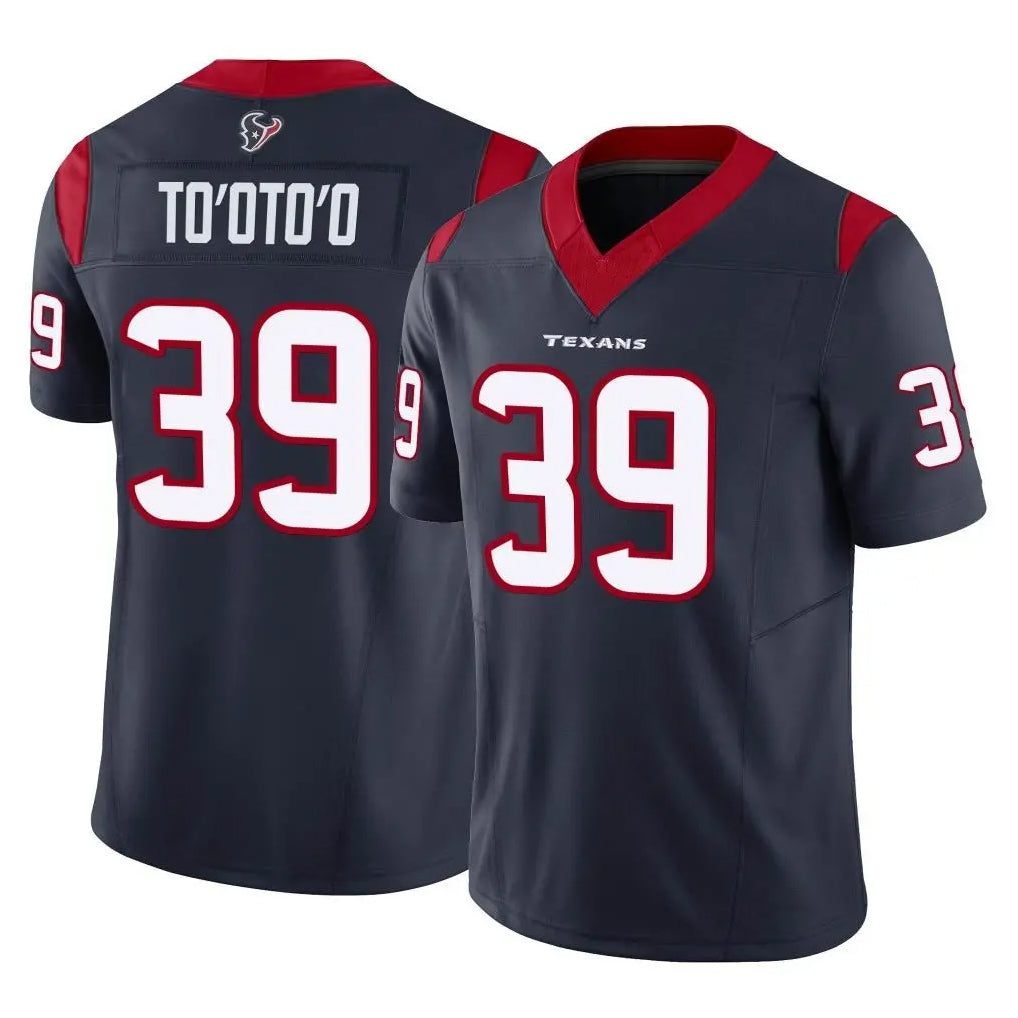 H.Texans #39 Henry To'oTo'o Player Navy Limited Vapor F.U.S.E. Home Game Ddoa Stitched Jerseys