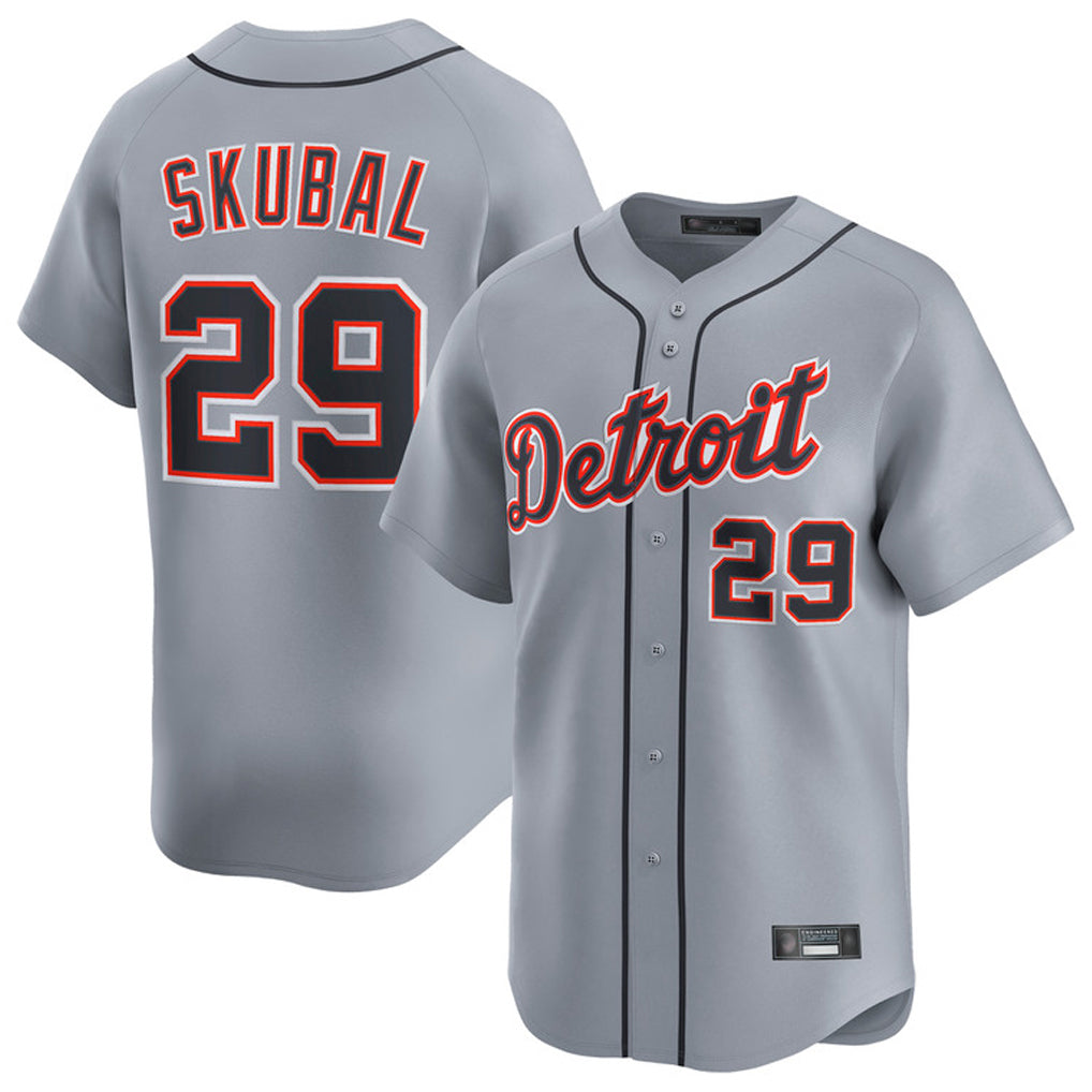 D.Tigers #29 Tarik Skubal Player Gray Home Limited Ddoa Stitched Jerseys