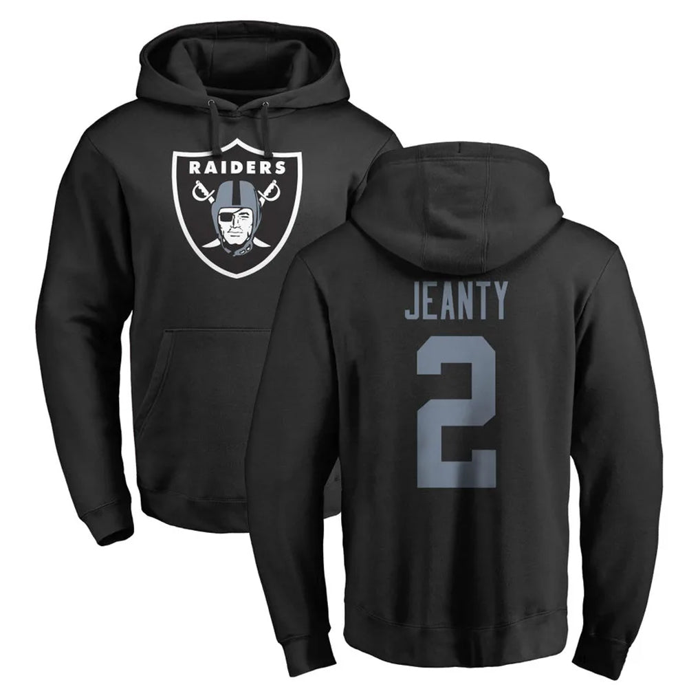 LV.Raiders #2 Ashton Jeanty Player Black Logo Pullover Hoodies Limited Game Ddoa Stitched Jerseys
