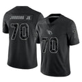 A.Cardinals #70 Paris Johnson Jr. Player Black RFLCTV Limited Home Game Ddoa Stitched Jerseys