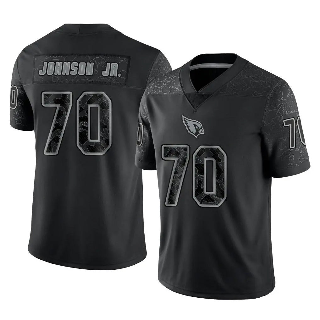 A.Cardinals #70 Paris Johnson Jr. Player Black RFLCTV Limited Home Game Ddoa Stitched Jerseys