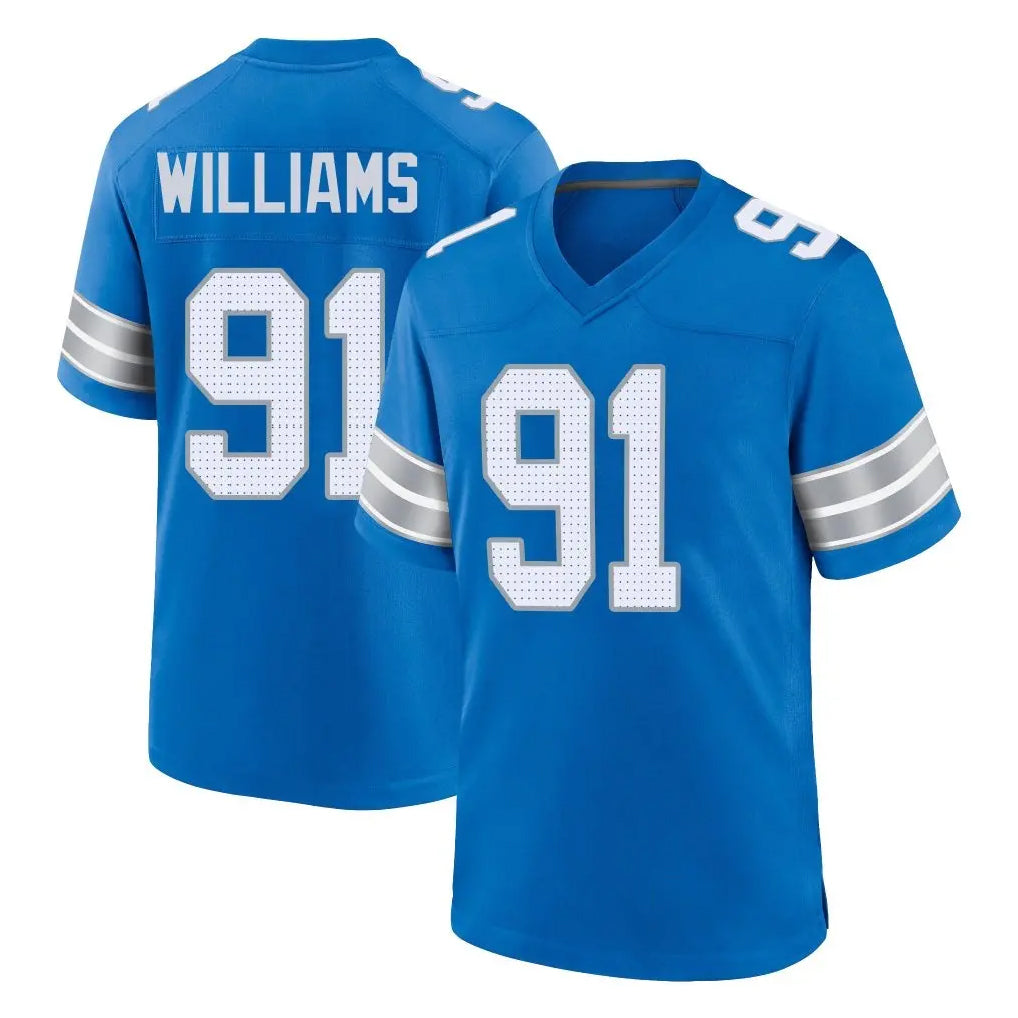 D.Lions #91 Tyleik Williams Player Blue Alternate Home Game Ddoa Stitched Jerseys