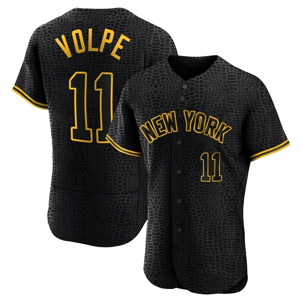 NY.Yankees #11 Anthony Volpe Player Black Snake Skin City Limited ELite Home Ddoa Stitched Jerseys