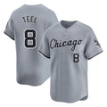 C.White Sox #8 Kyle Teel Player Gray Road Limited Home Ddoa Stitched Jerseys