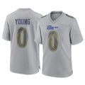 LA.Rams #0 Byron Young Player Gray Atmosphere Fashion Home Game Ddoa Stitched Jerseys