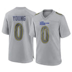 LA.Rams #0 Byron Young Player Gray Atmosphere Fashion Home Game Ddoa Stitched Jerseys