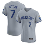 KC.Royals #7 Bobby Witt Jr. Player Gray Limited Elite Home Ddoa Stitched Jerseys