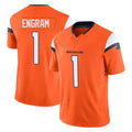 D.Broncos #1 Evan Engram Player Orange Vapor F.U.S.E. Limited Home Game Ddoa Stitched Jerseys