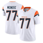 D.Broncos #77 Quinn Meinerz Player White Limited Vapor F.U.S.E. Home Game Ddoa Stitched Jerseys