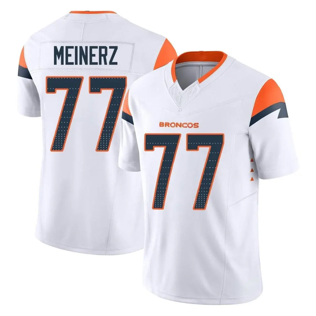 D.Broncos #77 Quinn Meinerz Player White Limited Vapor F.U.S.E. Home Game Ddoa Stitched Jerseys