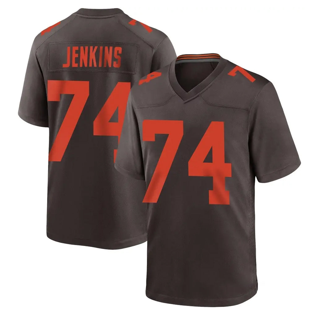 C.Browns #74 Elgton Jenkins Player Brown Alternate Home Game Ddoa Stitched Jerseys