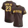 S.Diego Padres #23 Fernando Tatis Jr Player Brown Home Limited Elite Ddoa Stitched Jerseys