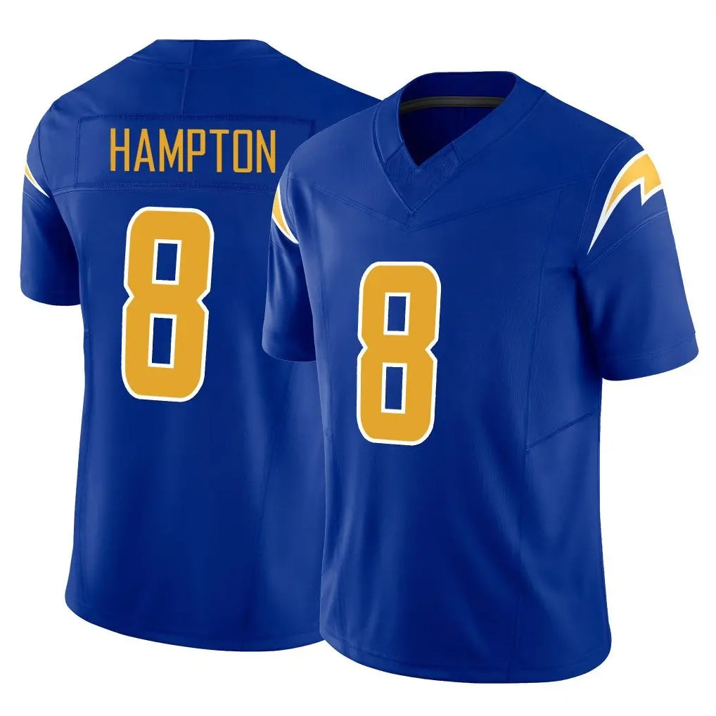 LA.Chargers #8 Omarion Hampton Player Royal Limited Vapor F.U.S.E. Home Game Ddoa Stitched Jerseys