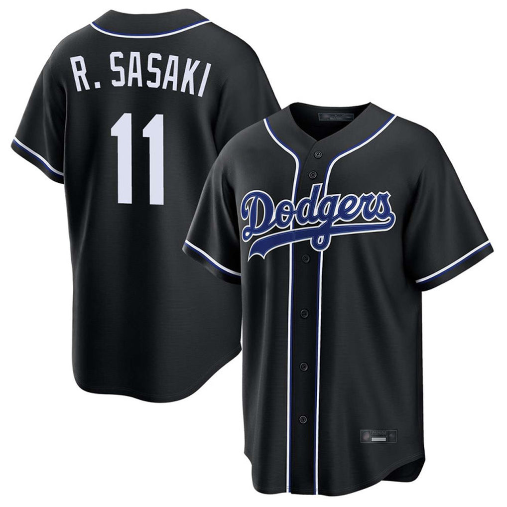 LA.Dodgers #11 Roki Sasaki Player Black Carbon Limited Home Ddoa Stitched Jerseys