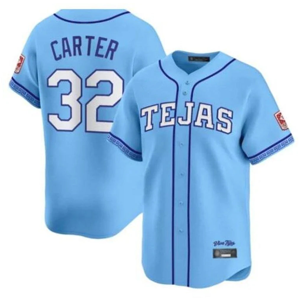 T.Rangers #32 Evan Carter Player Blue 2026 City Connect Premier Ddoa Stitched Jerseys