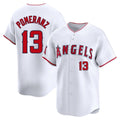 LA.Angels #13 Drew Pomeranz Player White Limited Home Ddoa Stitched Jerseys
