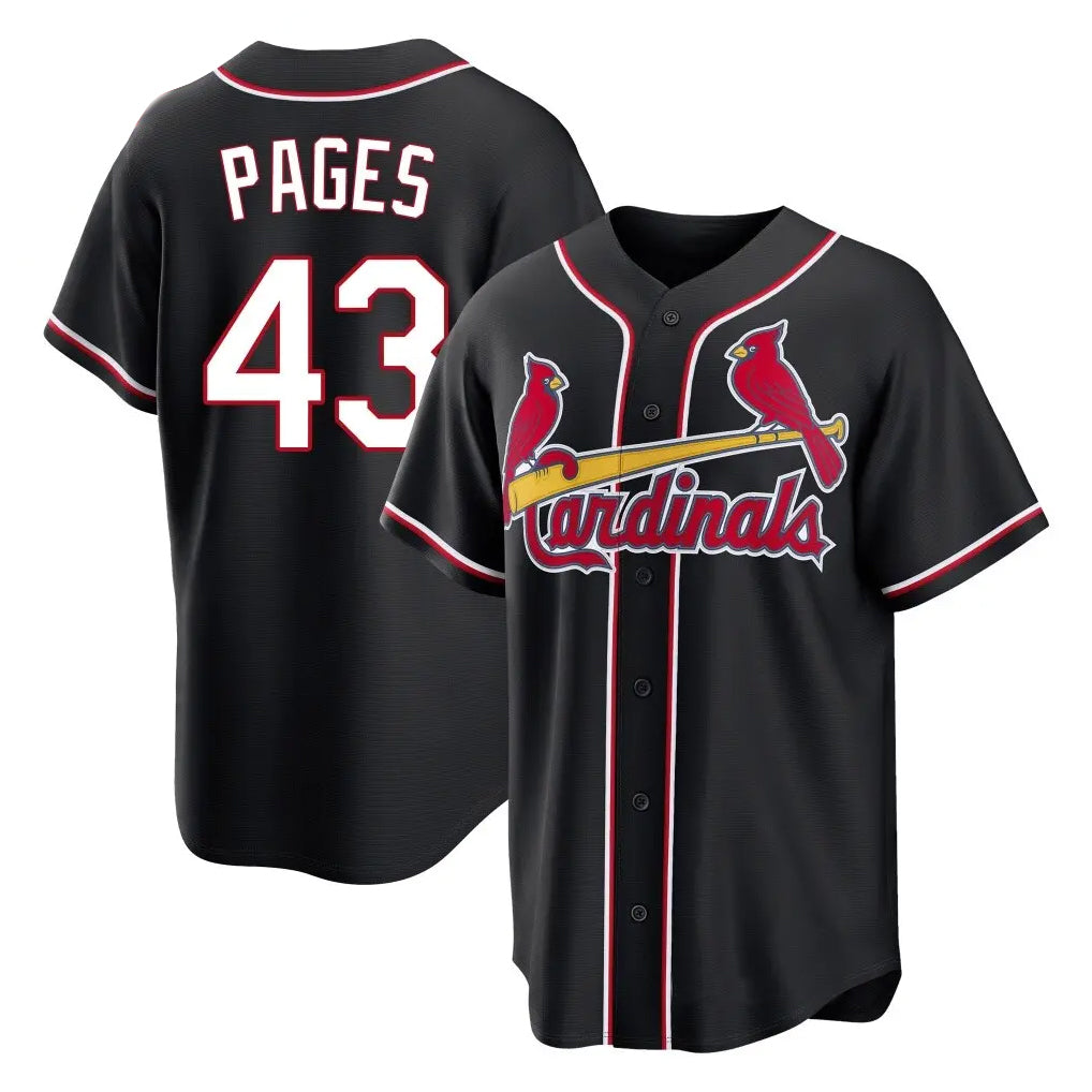 St. Louis Cardinals #43 Pedro Pages Player Black Carbon Fashio Game Ddoa Stitched Jerseys