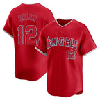 LA.Angels #12 Jorge Soler Player Red Home Limited Ddoa Stitched Jerseys