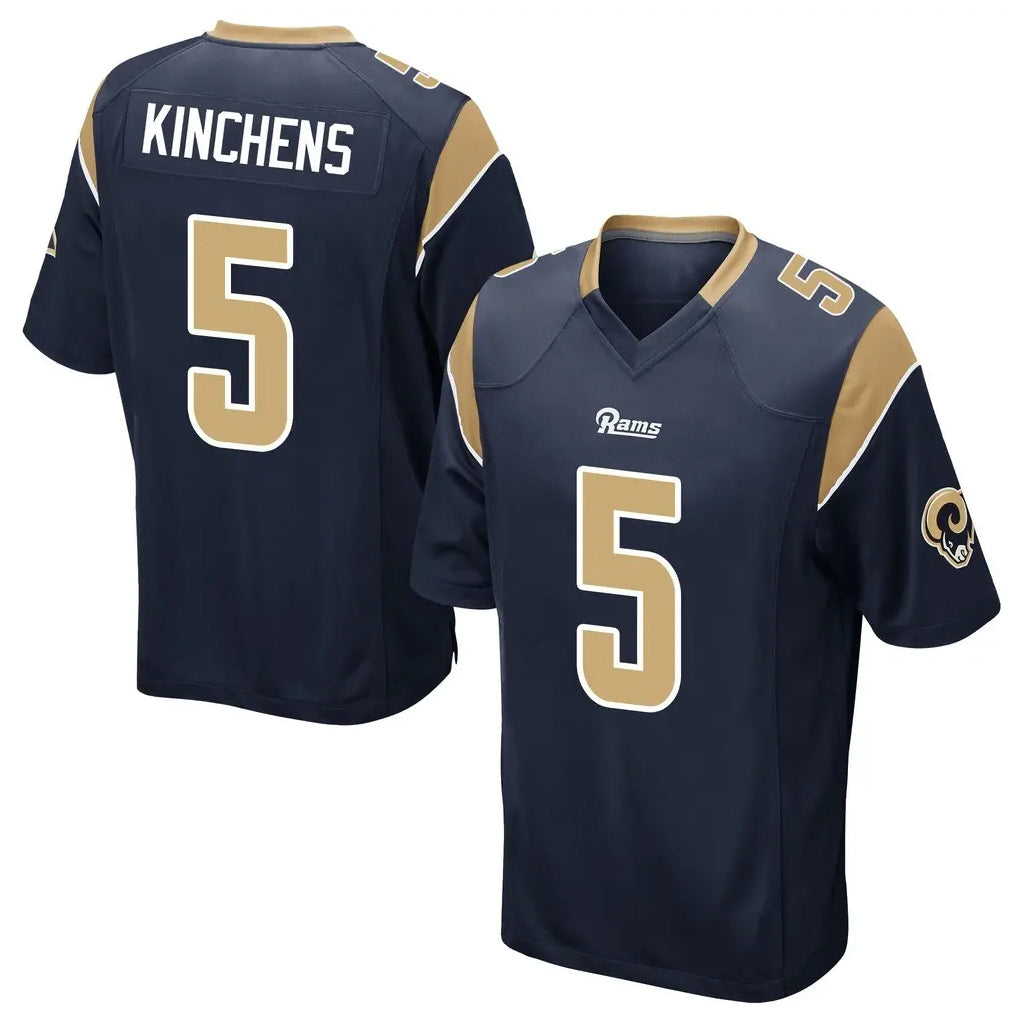 LA.Rams #5 Kamren Kinchens Player Navy Home Game Ddoa Stitched Jerseys
