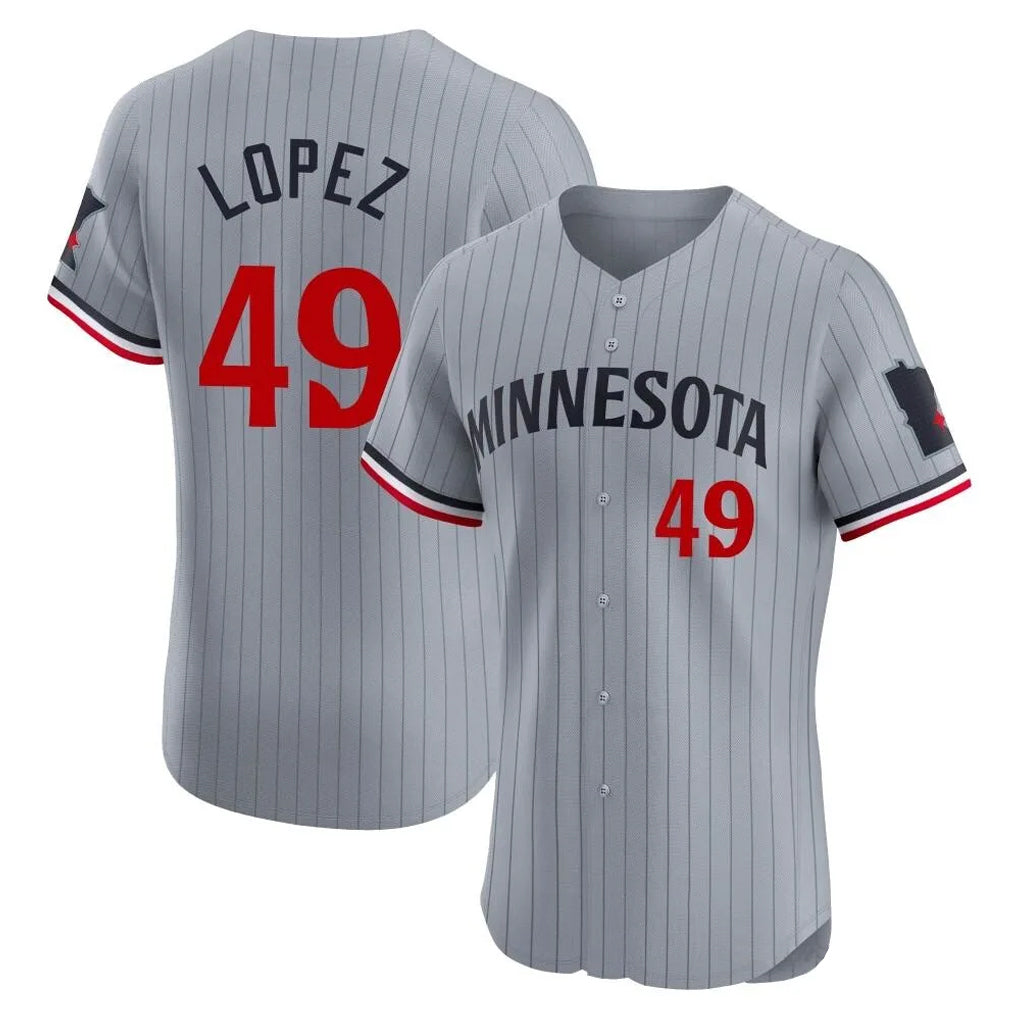 M.Twins #49 Pablo Lopez Player Gray Home Limited Elite Ddoa Stitched Jerseys