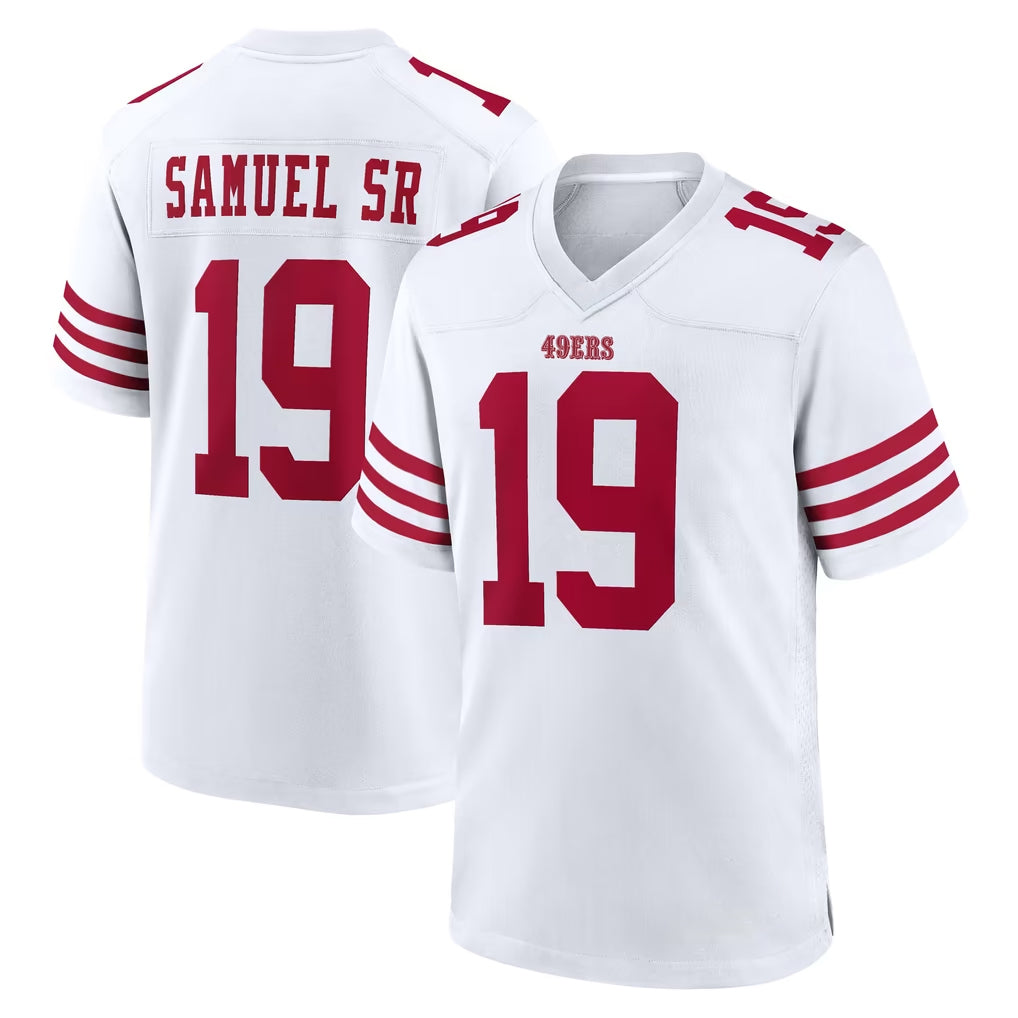 SF.49ers #19 Deebo Samuel Sr. Player White Game Home Ddoa Stitched Jerseys