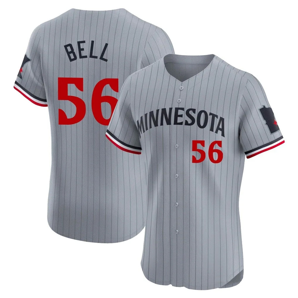 M.Twins #56 Josh Bell Player Gray Home Limited Elite Ddoa Stitched Jerseys