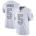 LV.Raiders #5 Eric Stokes Player White Limited Color Rush Home Game Ddoa Stitched Jerseys