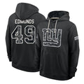 NY.Giants #49 Tremaine Edmunds Player 2026 Black Logo Pullover Hoodies Limited Game Ddoa Stitched Jerseys