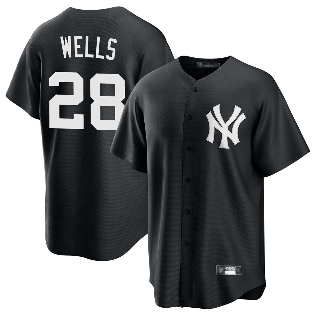NY.Yankees #28 Austin Wells Player Black Game Home Ddoa Stitched Jerseys