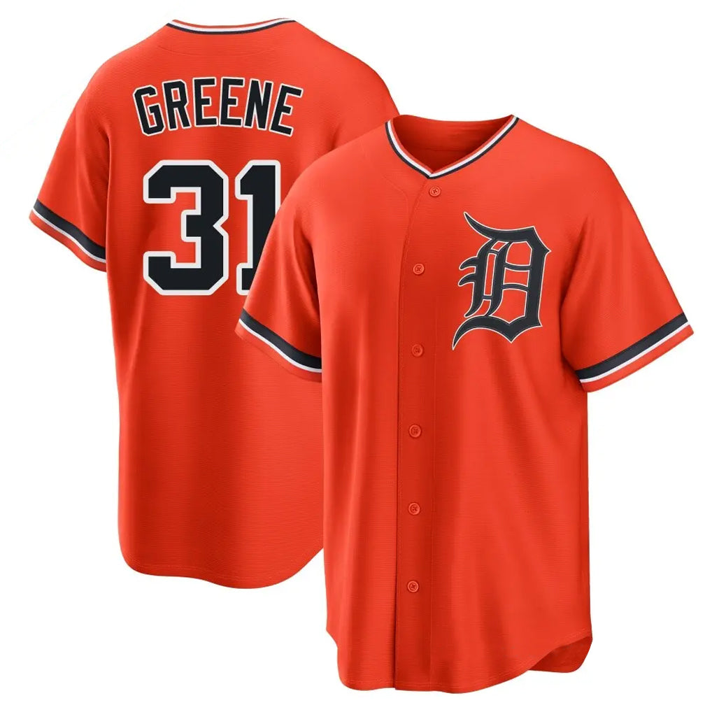 D.Tigers #31 Riley Greene Player Orange Home Game Ddoa Stitched Jerseys