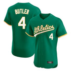 Athletics #4 Lawrence Butler Player Kelly Green Limited Elite Home Game Ddoa Stitched Jerseys