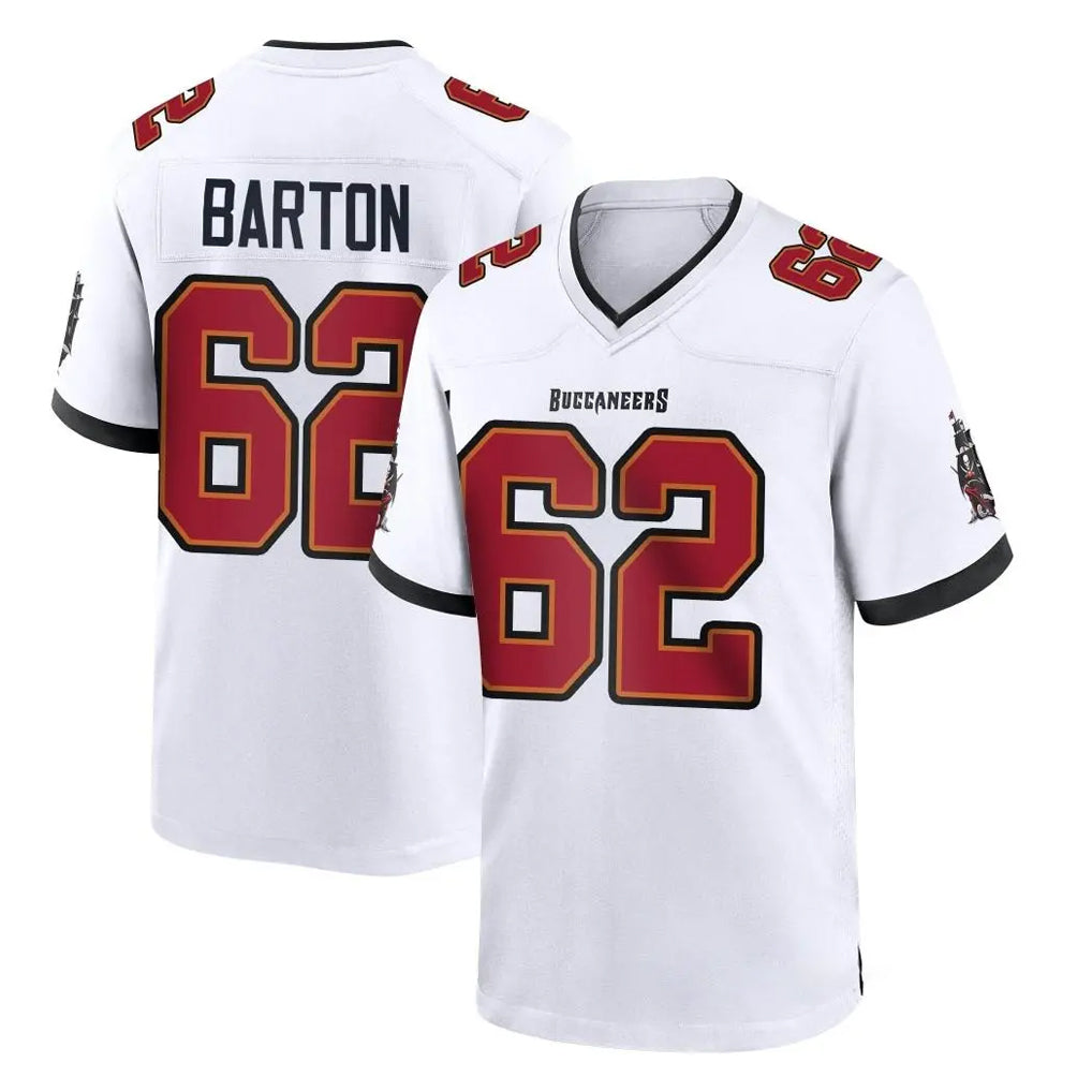 TB.Buccaneers #62 Graham Barton Player White Home Game Ddoa Stitched Jerseys