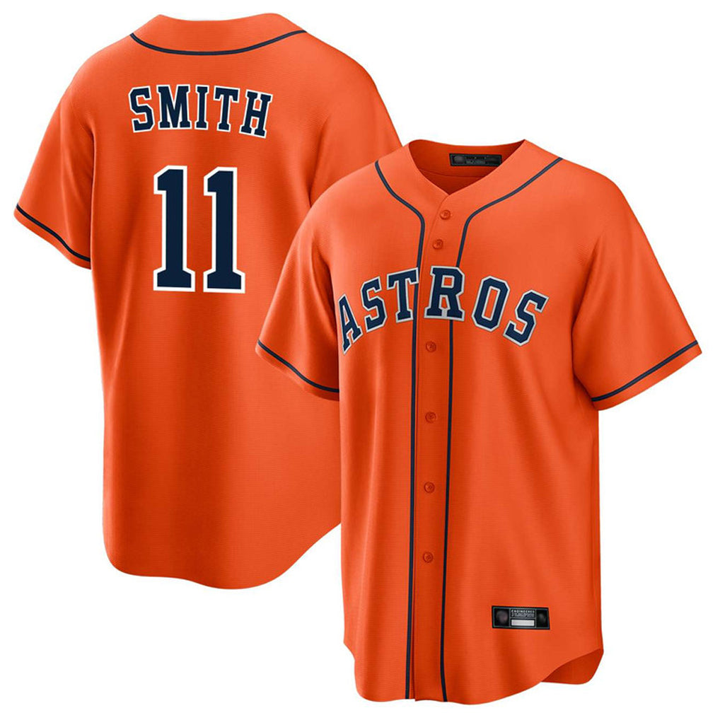 H.Astros #11 Cam Smith Player Orange Home Game Ddoa Stitched Jerseys