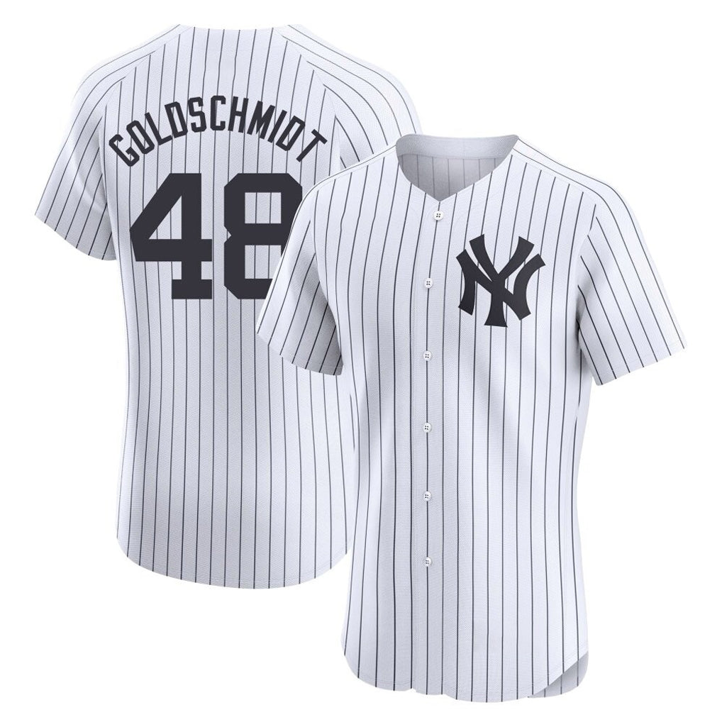 NY.Yankees #48 Paul Goldschmidt Player White Limited Elite Home Ddoa Stitched Jerseys