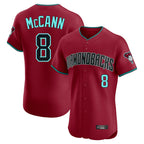 A.Diamondbacks #8 James McCann Player Red Limited Elite Home Game Ddoa Stitched Jerseys