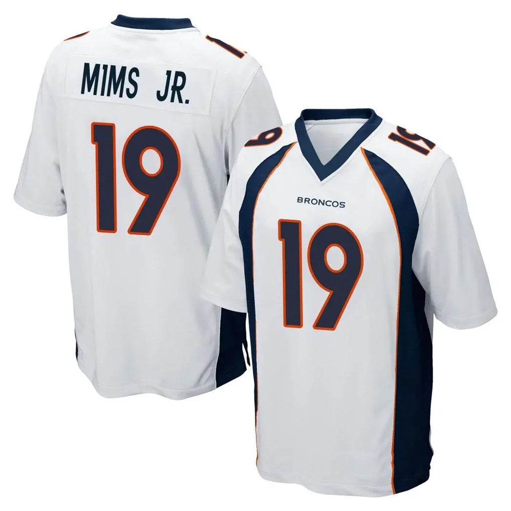 D.Broncos #19 Marvin Mims Jr. Player White Game Ddoa Stitched Jerseys