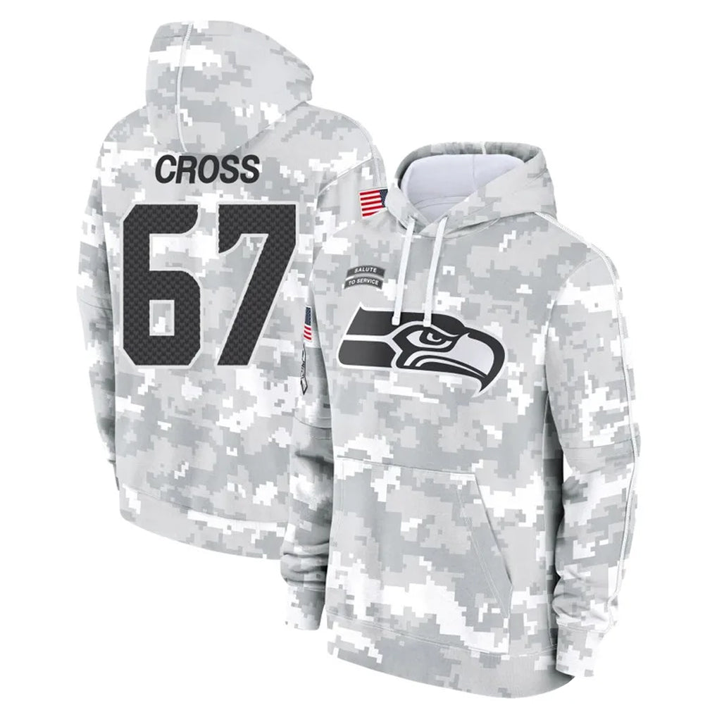 S.Seahawks #67 Charles Cross Player Arctic Camo Limited Salute to Service Pullover Hoodies Game Ddoa Stitched Jerseys