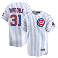 C.Cubs #31 Greg Maddux Player White Limited Home Game Ddoa Stitched Jerseys