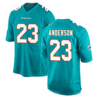 M.Dolphins #23 Zayne Anderson Player Aqua Home Game Ddoa Stitched Jerseys