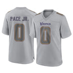 M.Vikings #0 Ivan Pace Jr. Player Gray Atmosphere Fashion Home Game Ddoa Stitched Jerseys